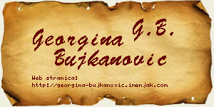 Georgina Bujkanović vizit kartica